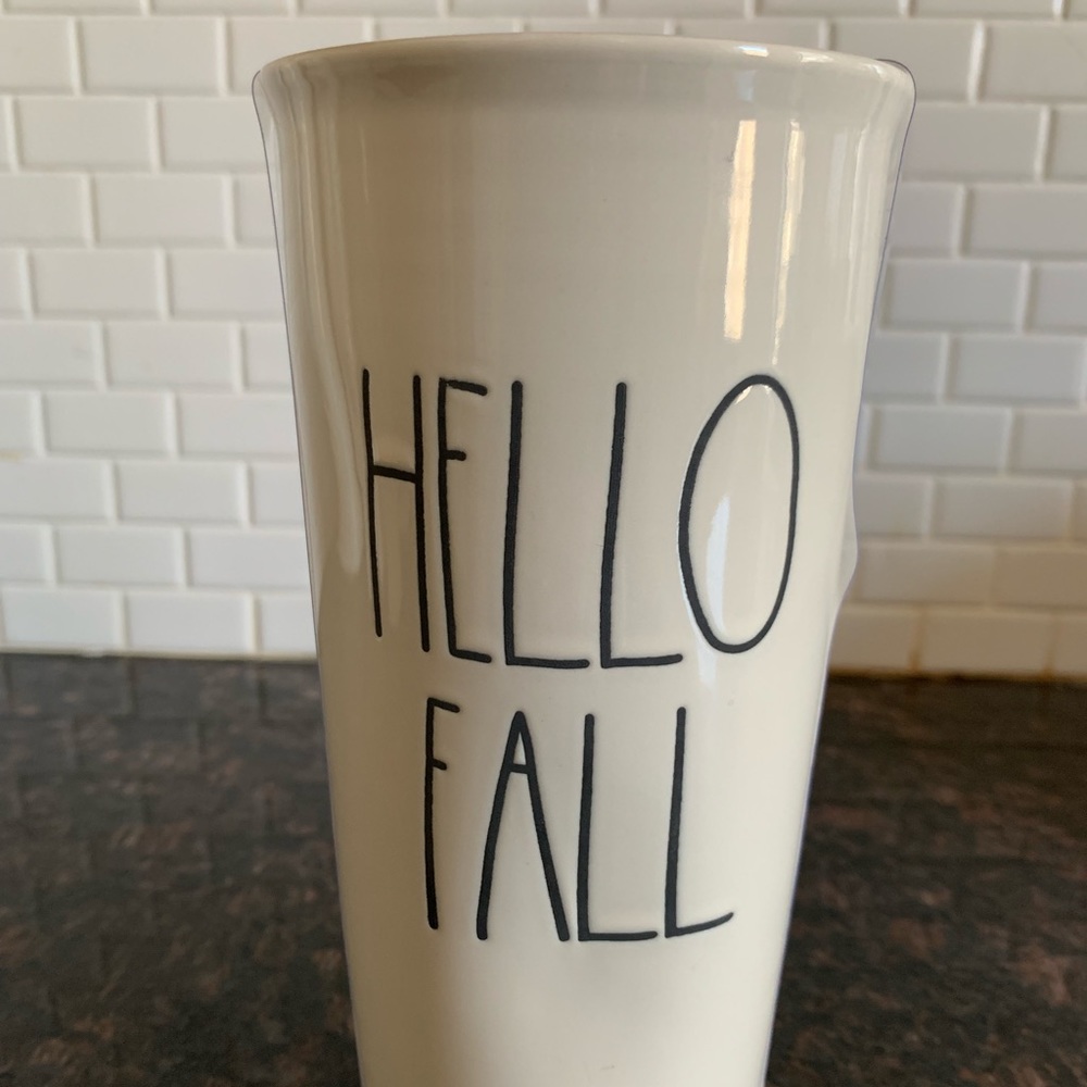 Rae Dunn glass travel coffee tumbler brand new